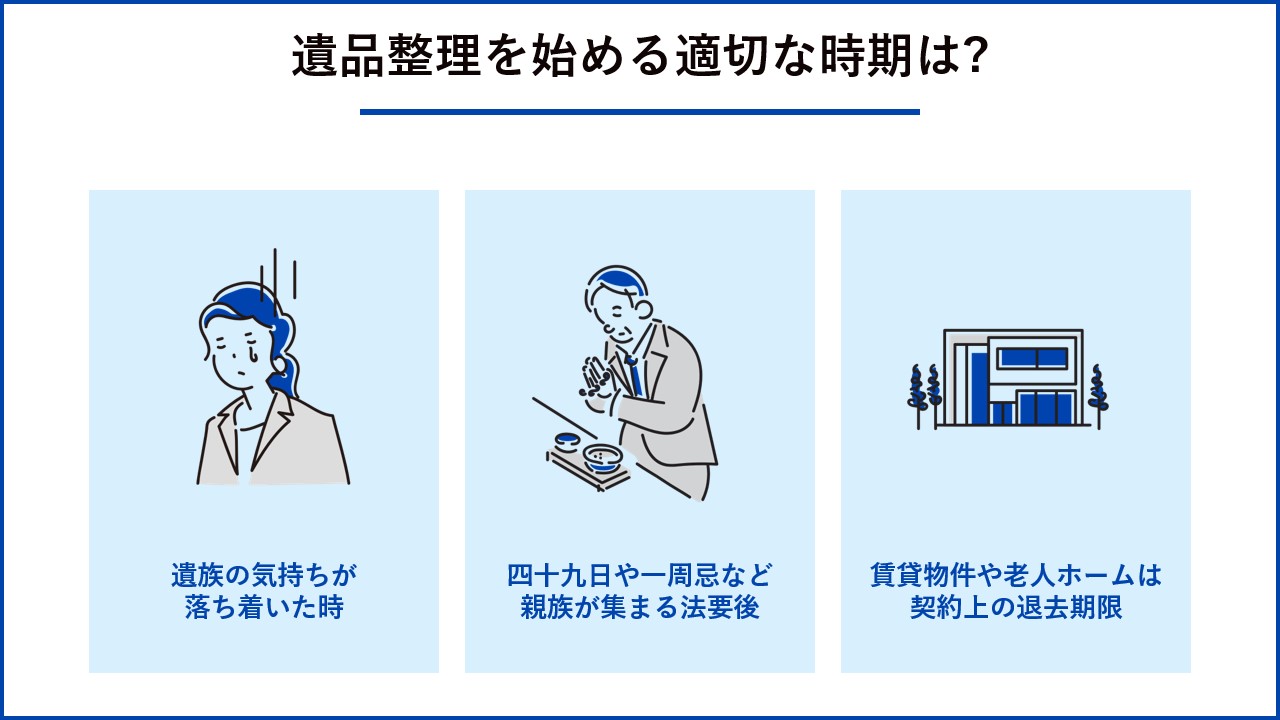 遺品整理を始める適切な時期は?