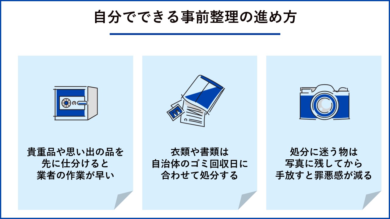 自分でできる事前整理の進め方