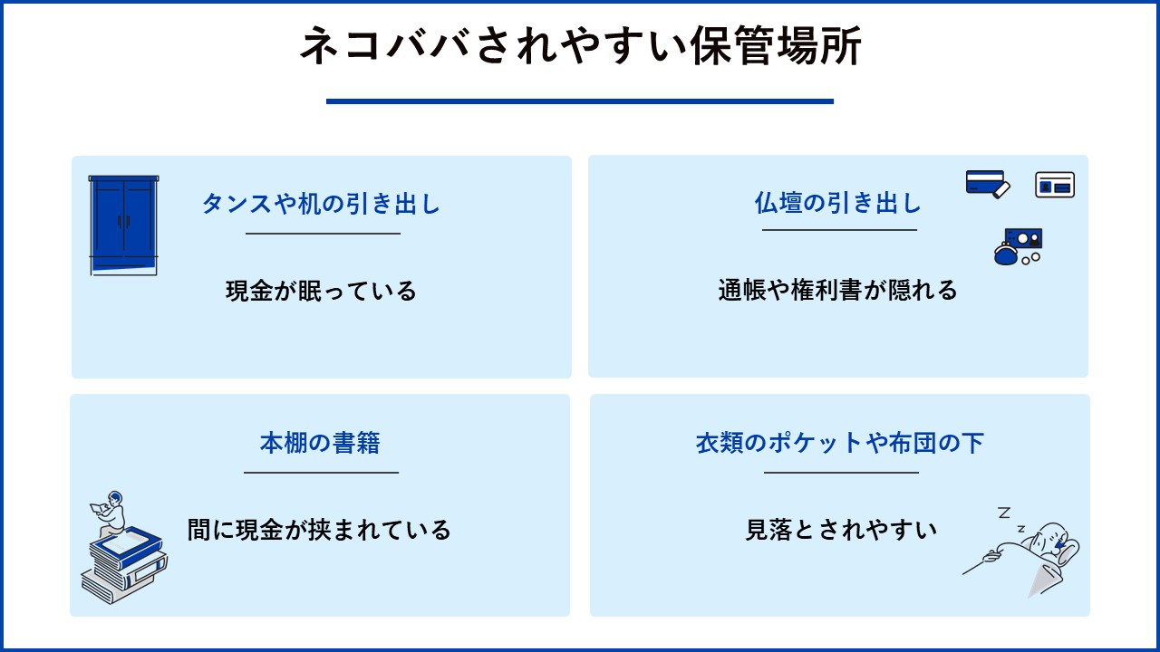 ネコババされやすい保管場所