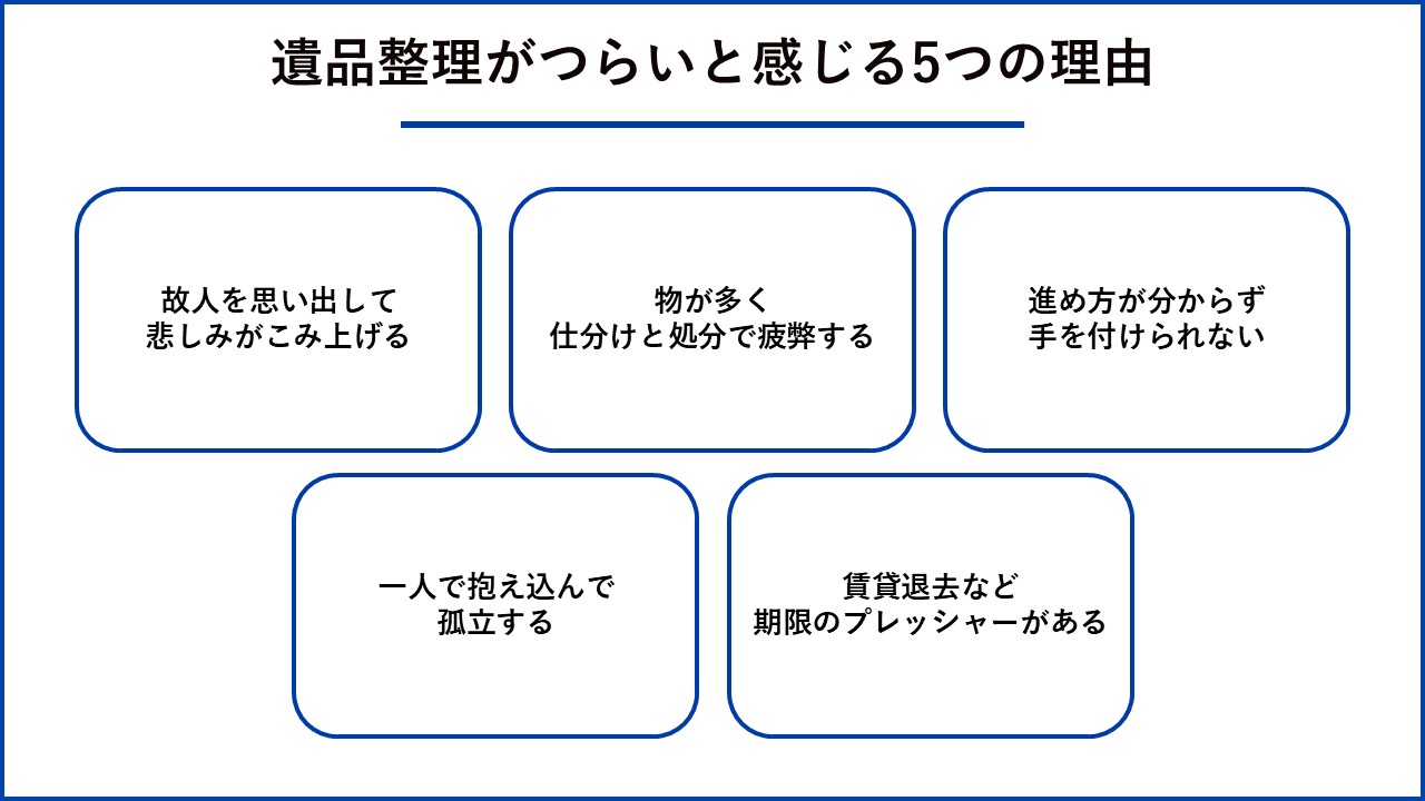 遺品整理がつらいと感じる5つの理由