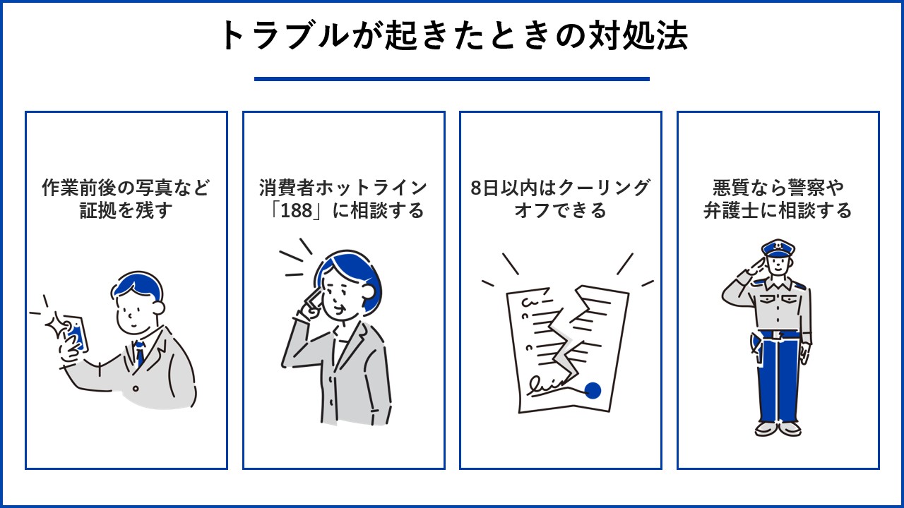 トラブルが起きたときの対処法 