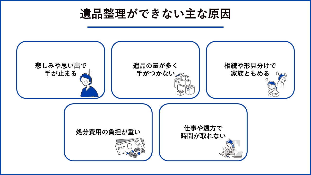 遺品整理ができない主な原因