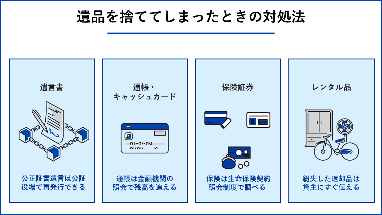 遺品を捨ててしまったときの対処法